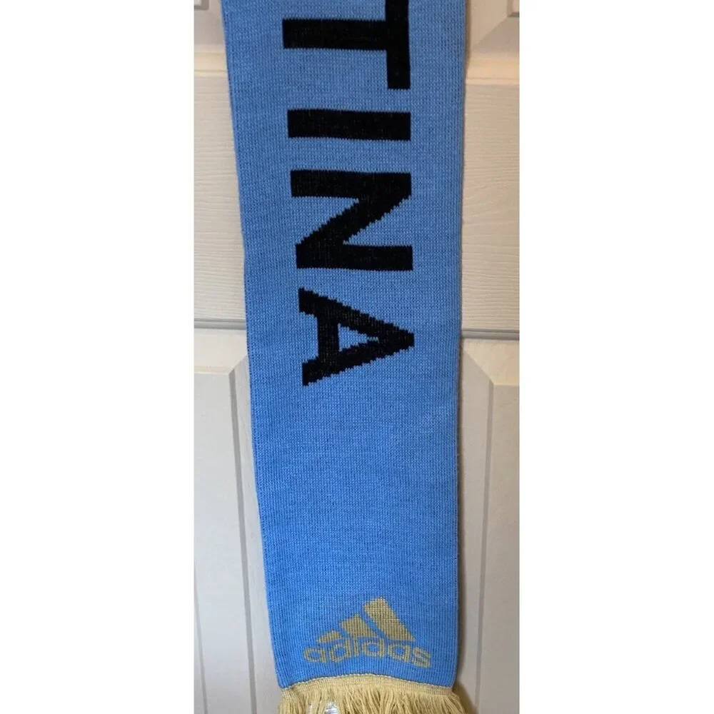 Argentina National Soccer Team Scarf Blue White Adidas Football 6x55
